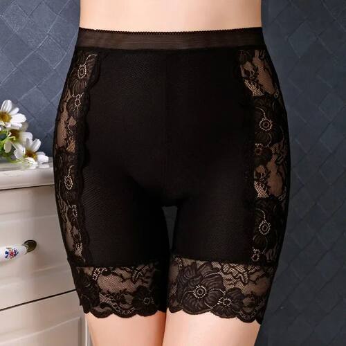 Ladies' high waisted lace casual pants女士纯色高腰蕾丝休闲裤