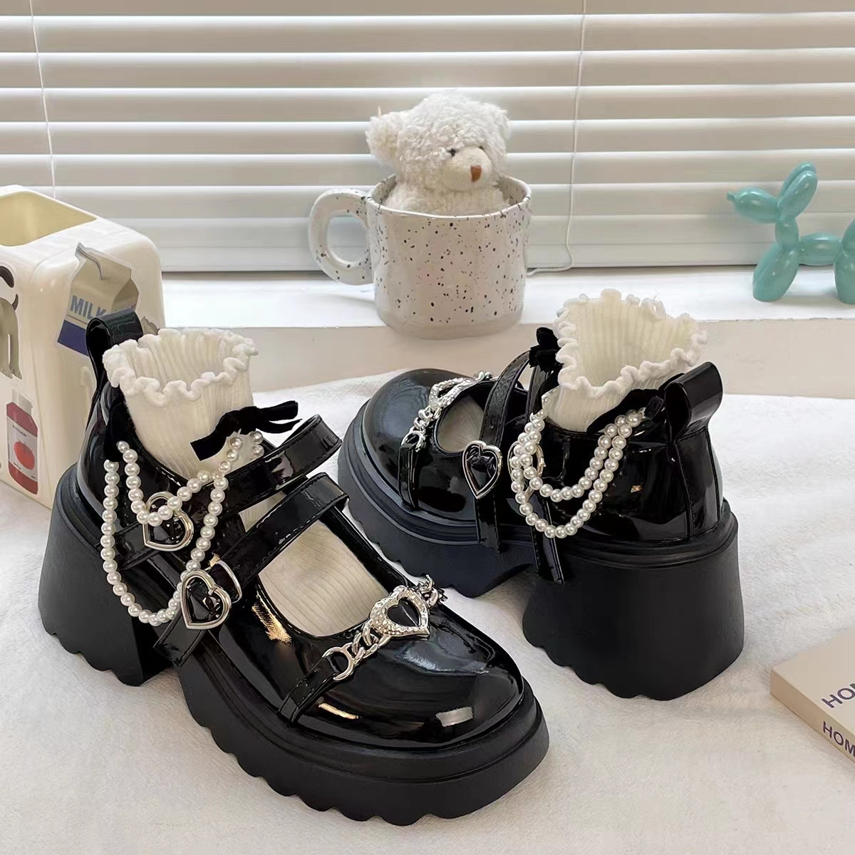 松糕厚底玛丽珍鞋女粗跟单鞋