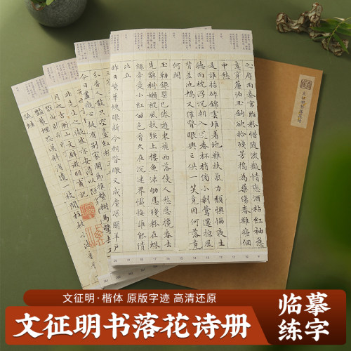 文征明楷书落花诗册硬笔必临字帖
