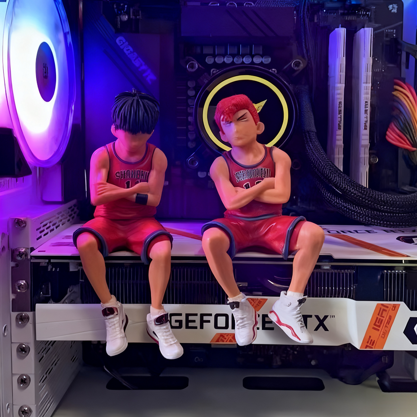 樱木花道手办流川枫手办海景房机箱手办显卡手办电脑摆件机箱摆件