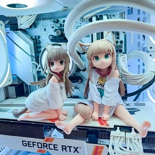 猫娘黄豆粉手办海景房手办摆件机箱手办显卡手办摆件电脑主机手办