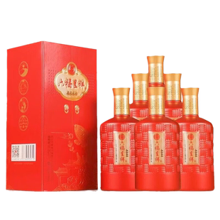 金六福 六福呈祥福锐如意50.8度整箱500ML*6瓶礼盒装婚庆喜事用酒
