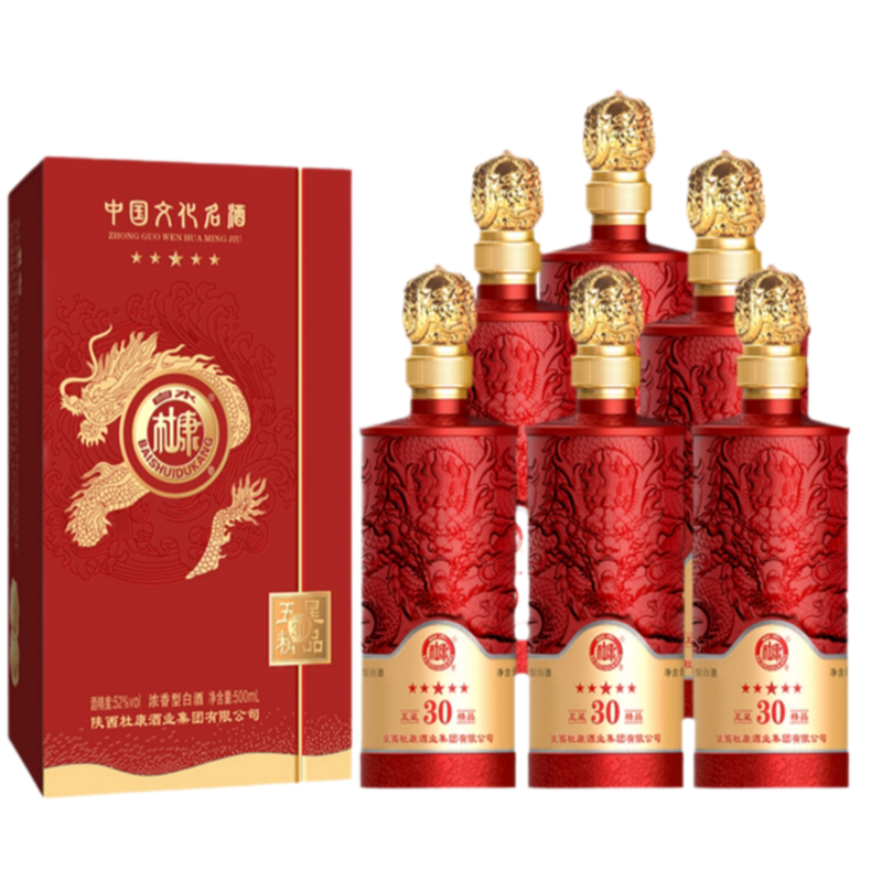 白水杜康500ml*6瓶纯粮食酒52度