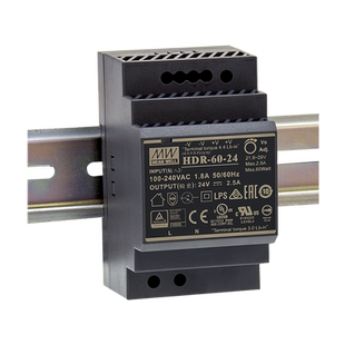 HDR-60明纬导轨开关电源24v变压器220v转直流5V12V15V48V正品 60W