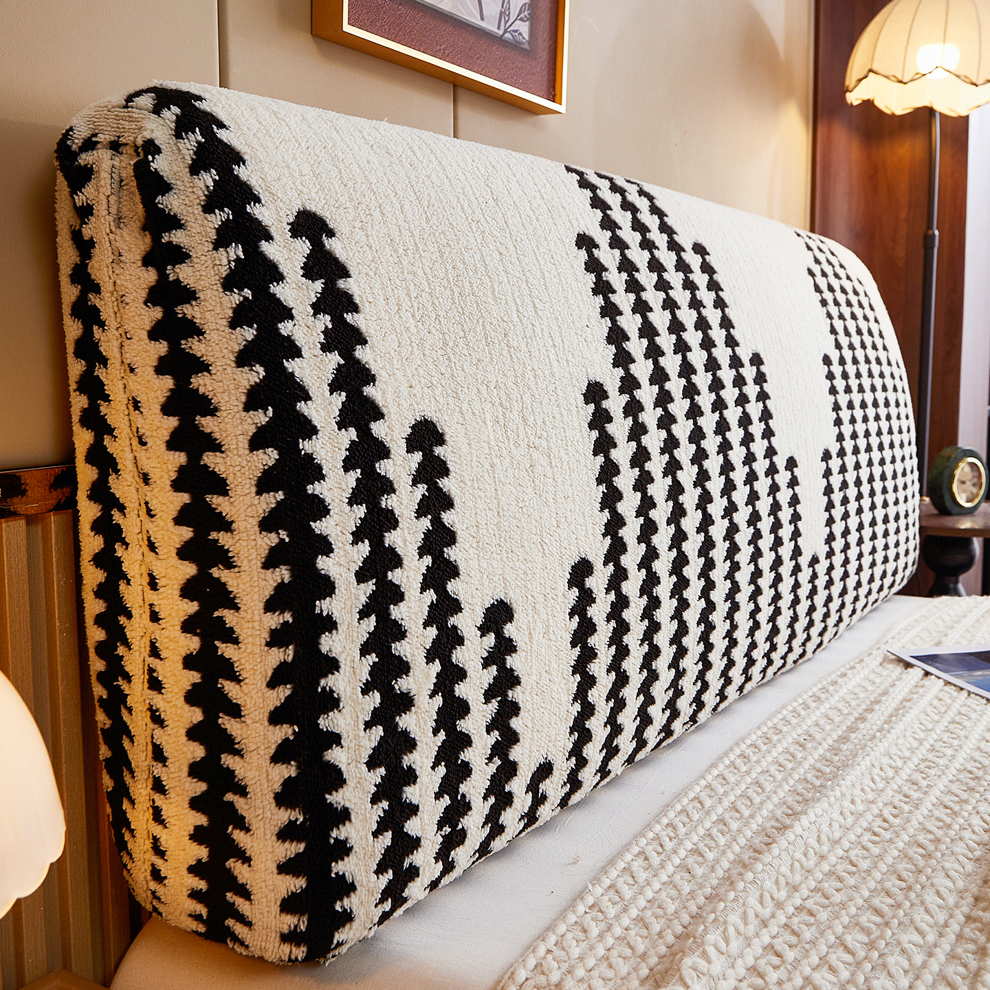 毛绒床头软包套罩2025新款全包