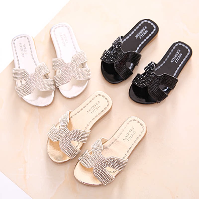 Pantoufles enfants en similicuir pour été - semelle tendon - Ref 986147 Image 5