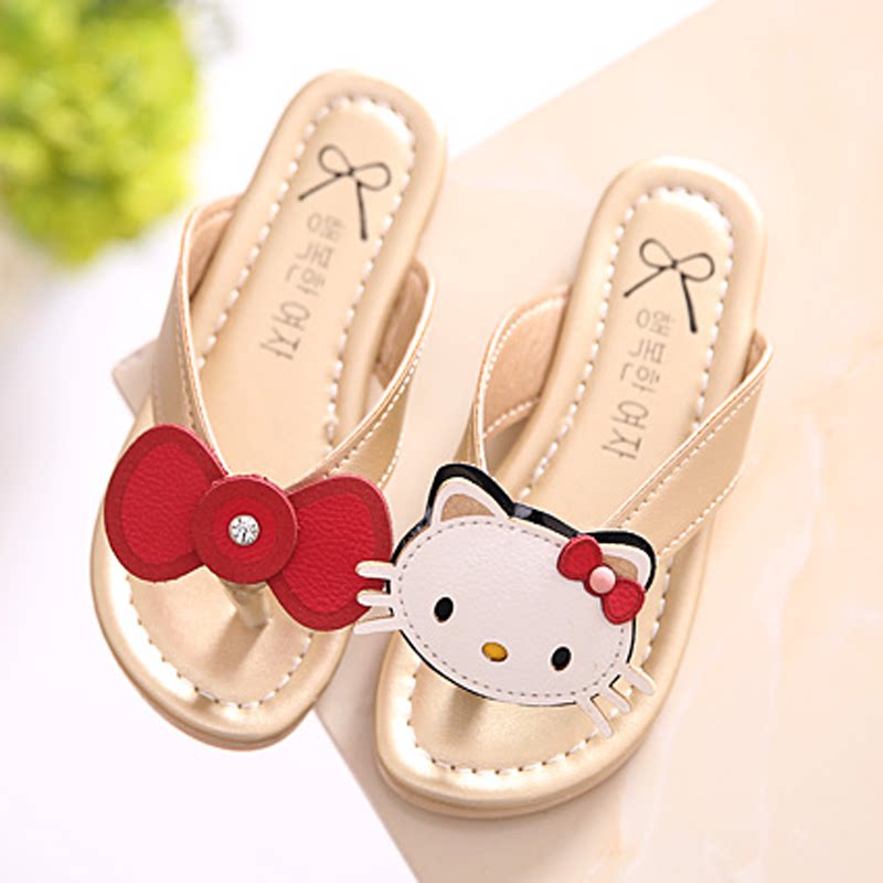 Pantoufles enfants en similicuir pour été - semelle tendon - Ref 986147 Image 3