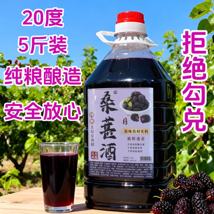 桑葚酒浓郁纯粮无勾兑男女低度新鲜桑葚浸泡养生口粮酒果酒桶装