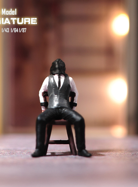 VM1/87/64/43/24/18肉票人质微缩场景微拍摄影车模型搭配手办人偶