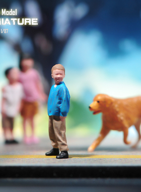 VM1/87/64/43 小男孩萌娃1号微缩场景微拍摄影车模型手办小人偶