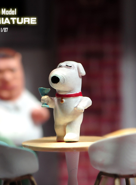 VM1/87/64/43恶搞之家布莱恩微缩场景微拍摄影车模型手办小人偶