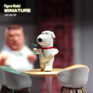 VM1/87/64/43恶搞之家布莱恩微缩场景微拍摄影车模型手办小人偶