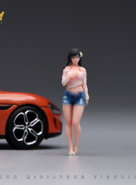 VM 1/64比例 海滨美少女 微缩场景模型搭配3D彩色打印人偶模型