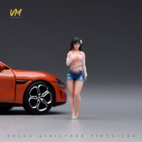 VM 1/64比例 海滨美少女 微缩场景模型搭配3D彩色打印人偶模型