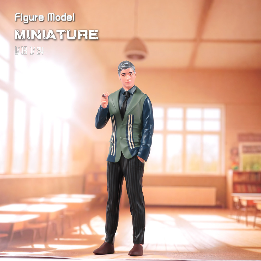 VM1/24/18 穿西服的成熟男人精涂微缩场景模型搭配手工涂装小人偶