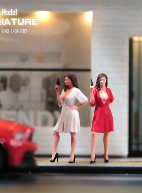 VM1/87/64/43/24/18伊娃·格林微缩场景微拍摄影车模型手办人偶