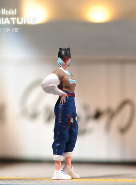 VM1/87/64/43/24 吃糖美女微缩场景微拍摄影车模型搭配手办小人偶