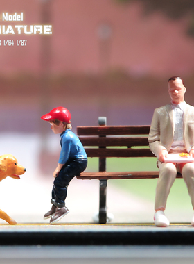 VM1/87/64/43/24 阿甘正传微缩场景微拍摄影车模型搭配手办小人偶