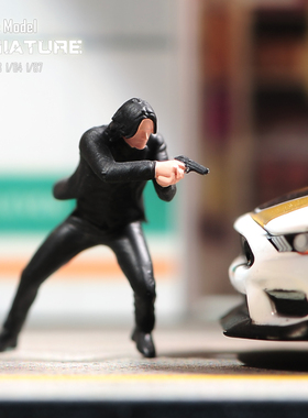 VM1/87/64/43/24 疾速追杀微缩场景微拍摄影车模型搭配手办小人偶