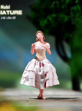 VM 1/87/64/43/24/18跳舞公主微缩场景微拍摄影车模型配手办人偶