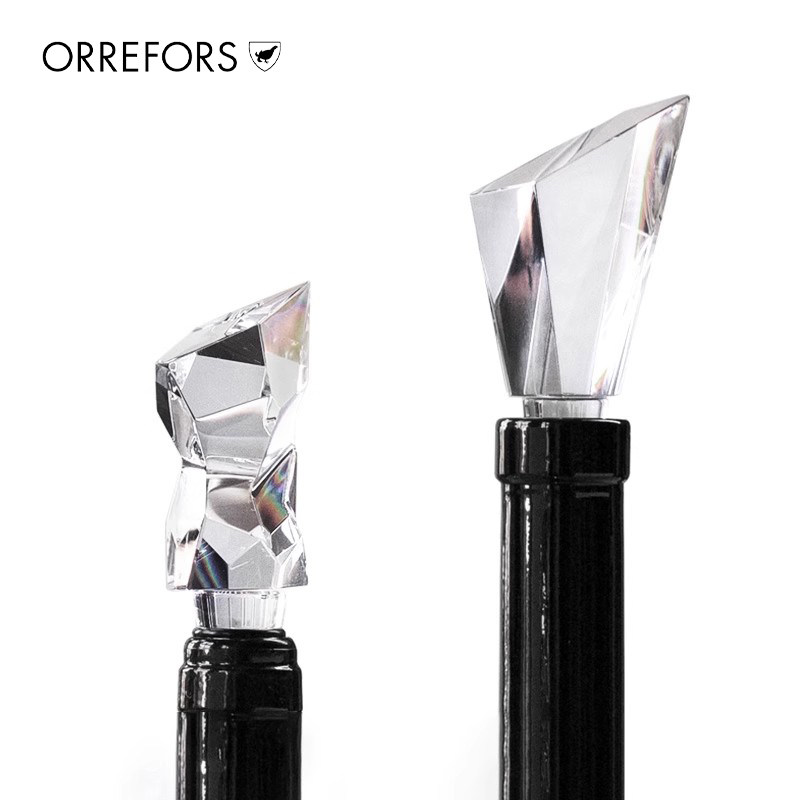 Orrefors水晶玻璃CARAT CITY保存红酒瓶塞创意密封香槟酒塞子通用