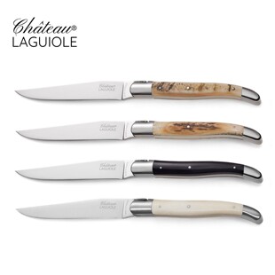 法国进口Chateau Laguiole牛排刀西餐刀不锈钢餐刀叉牛角手柄套装