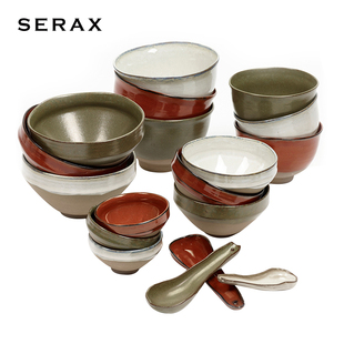 Merci联名款 比利时Serax 复古手工炻器碗单个饭碗家用餐勺小汤碗