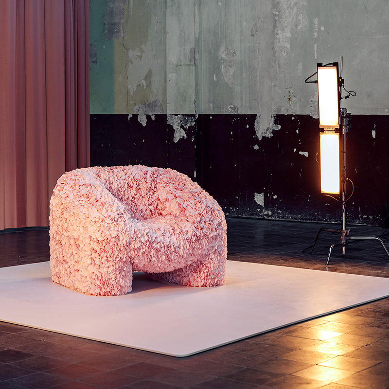 粉色设计师花瓣椅moooi创意hortensia chair花朵客厅扶手椅休闲椅