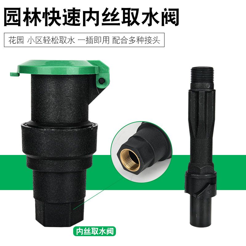 园林绿化快速取水器小区取水阀草坪浇水地插水管地接头6分内丝阀