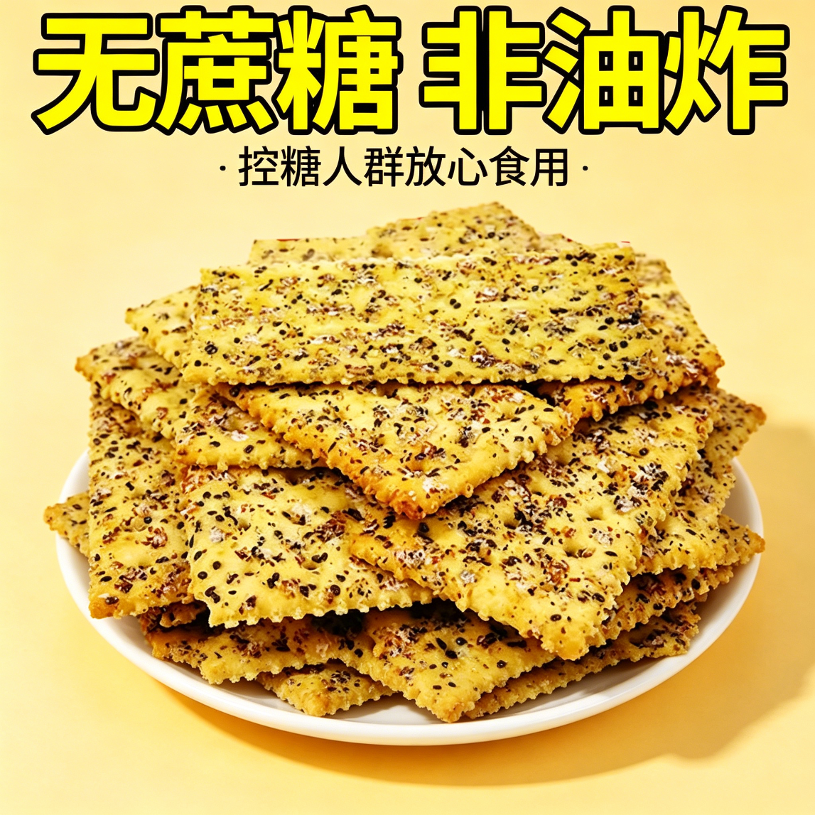 苏打饼干无糖低脂减解馋肥小零食低热量自律专用便携粗粮减脂餐追剧独立包装0脂肪代餐海盐主卡治胃酸夜宵宿舍0卡养胃咸味女士