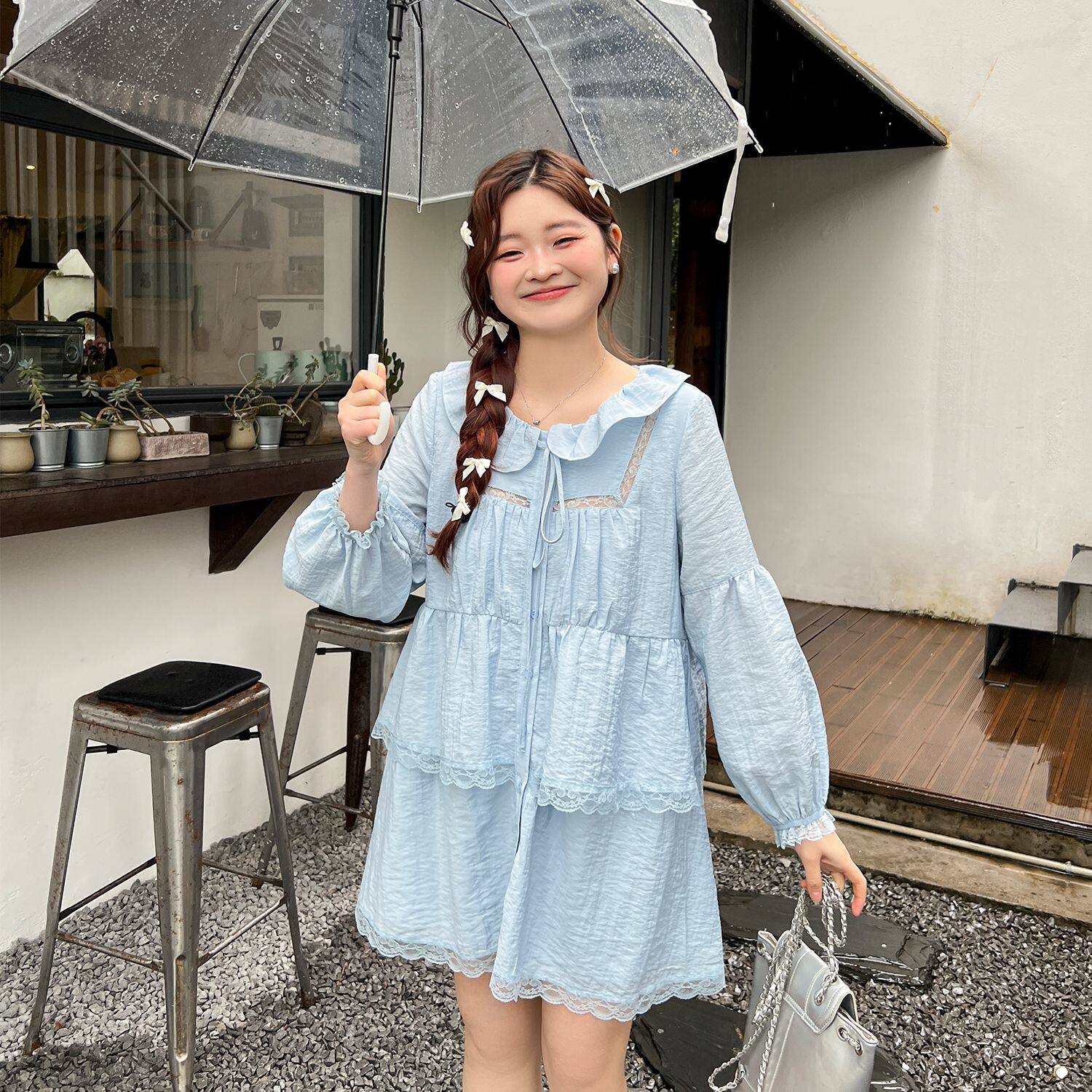 DM100大码女装2025夏季大码连衣裙