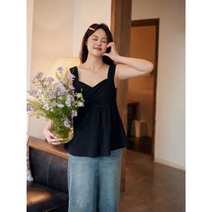 DM100大码女装夏微胖mm【针织吊带背心】基础白带打底外穿肌理