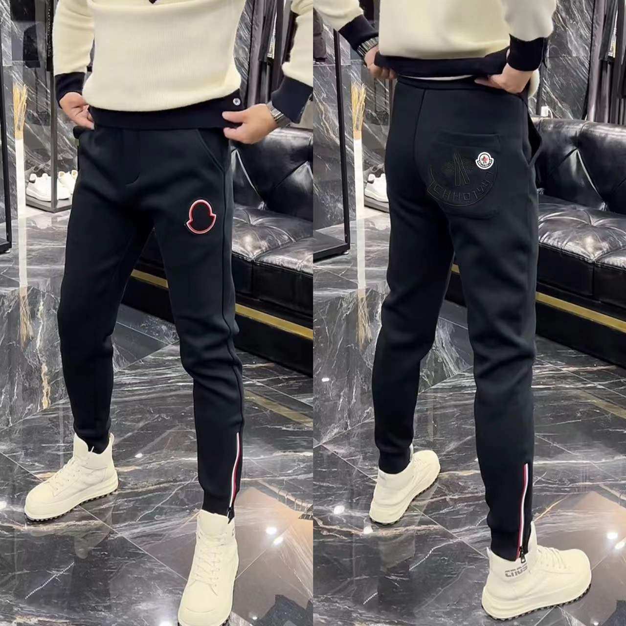 2159春秋新款男士运动休闲卫裤男款裤脚拉链小脚裤宽松百搭修身