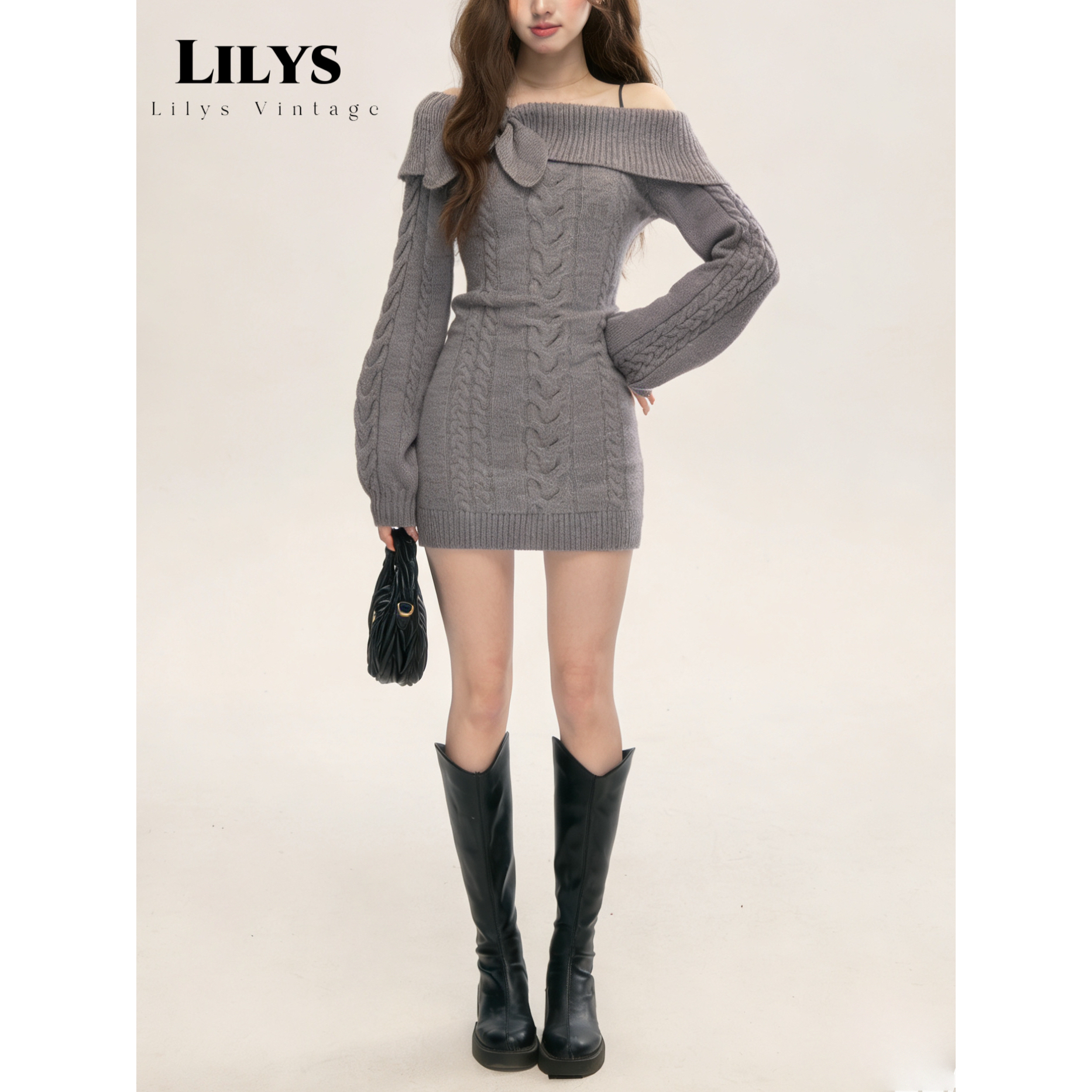 【现货秒发】莉莉丝vintag  兔耳结 古着毛衣系列 格裙内搭