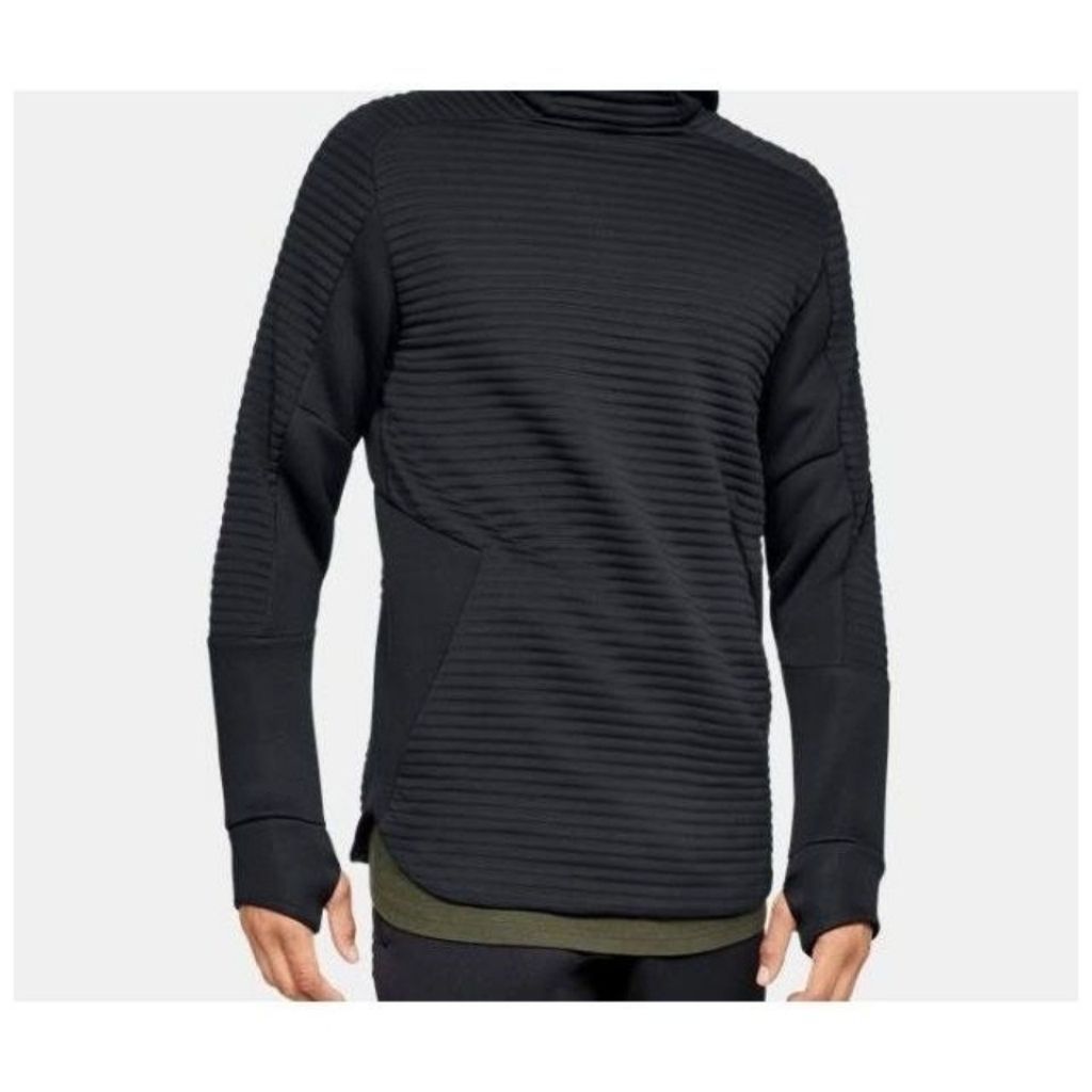 秋冬款保暖透气运动卫衣男美式拼接撞色条纹夹棉保暖带帽休闲上衣