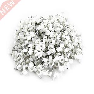 400Pcs 4mm Wall Insert Electric Wire Cable Nail Clips
