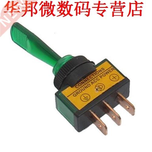 10PCS 12VDC 20A OP/OFF Groene Lamp 12mm Schroefdraad Dia. Tu