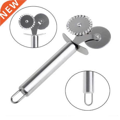 Portable Small Double Roll Pizza Stainless Steel Knife with