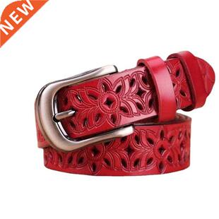 New Women's Belt with Hollow Pattern Luxury Belt Designers W