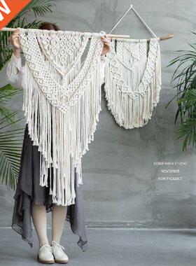 Modern Nordic Style Thread Tapestry White Log Tapestry Home