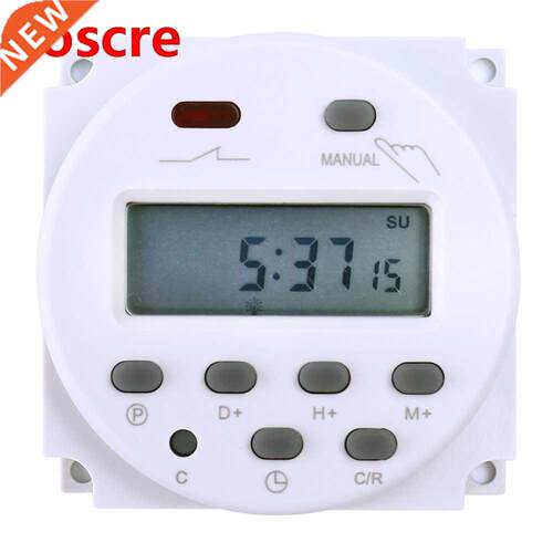 CN101 DC12V Digital Round LCD Power Programmable Timer Time