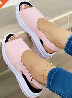Women Sandals Summer Sold Color Peep Toe Beach Platform San