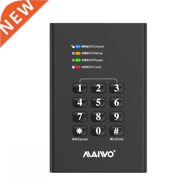 K2568KPA HDD SSD Case 2.5 inch SATA III II to USB 3.0 AES256