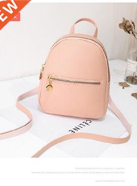 Girls Mini Solid Backpack Faux Leather Women Mini Backpack