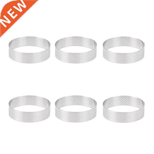 6Pcs 6cm Tart Rng Stanless Steel Tartlet Mold Crcle Cutte