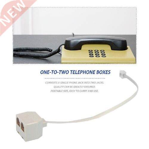 RJ11 6P4C Male to 6P4C Female 2 Way Telephone Jack Plug
