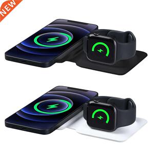 Foldng 15W Double Wreless Charger Pad For phone 12 Mn 1