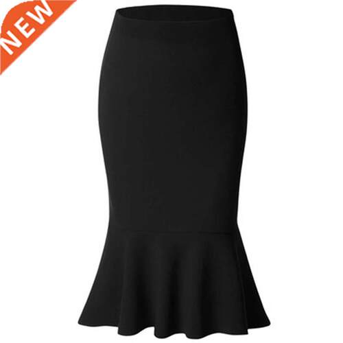 Summer Fashion Women High Waist Mermaid Skirt Lady Office We