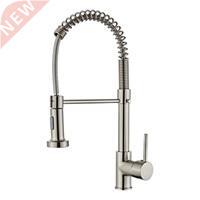 Single-Handle Sink Faucet Pull-Down Sprayer Spring Single
