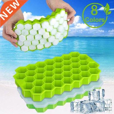 Honeycomb Ice Cube Trays with Removable Lids Silica Gel Ice